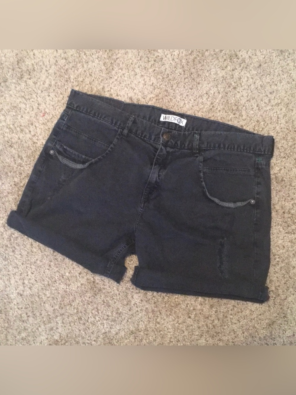 Dark Grayish/blaskish Wildfox Distressed Shorts